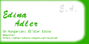 edina adler business card